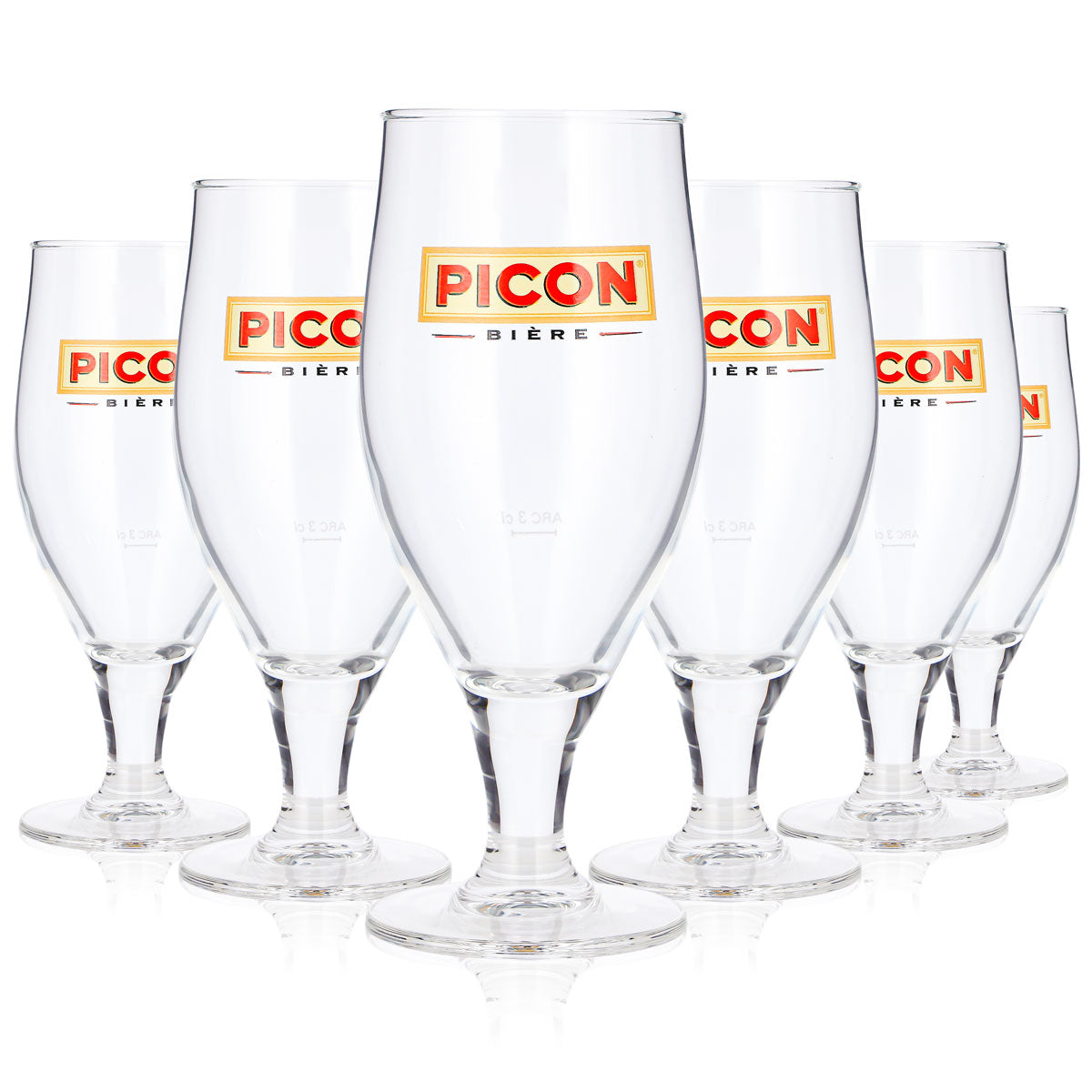 6 verres à bière Picon en forme de coupe (lot de 6)