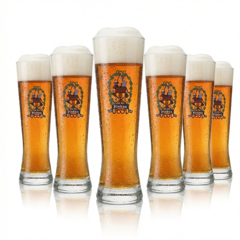 6 verres à bière Pinkus Weizen 0,5 l