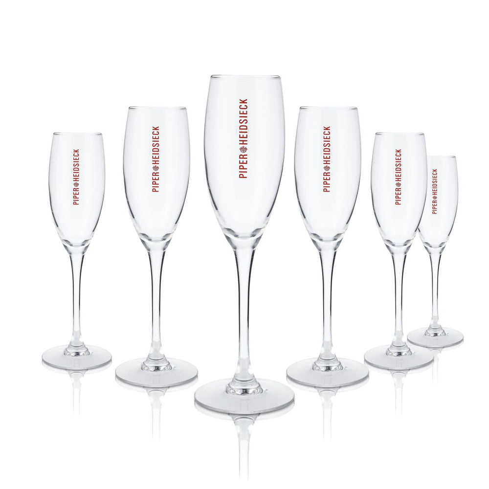 6x Piper Heidsieck Verres à champagne flûtes, 0,1 l