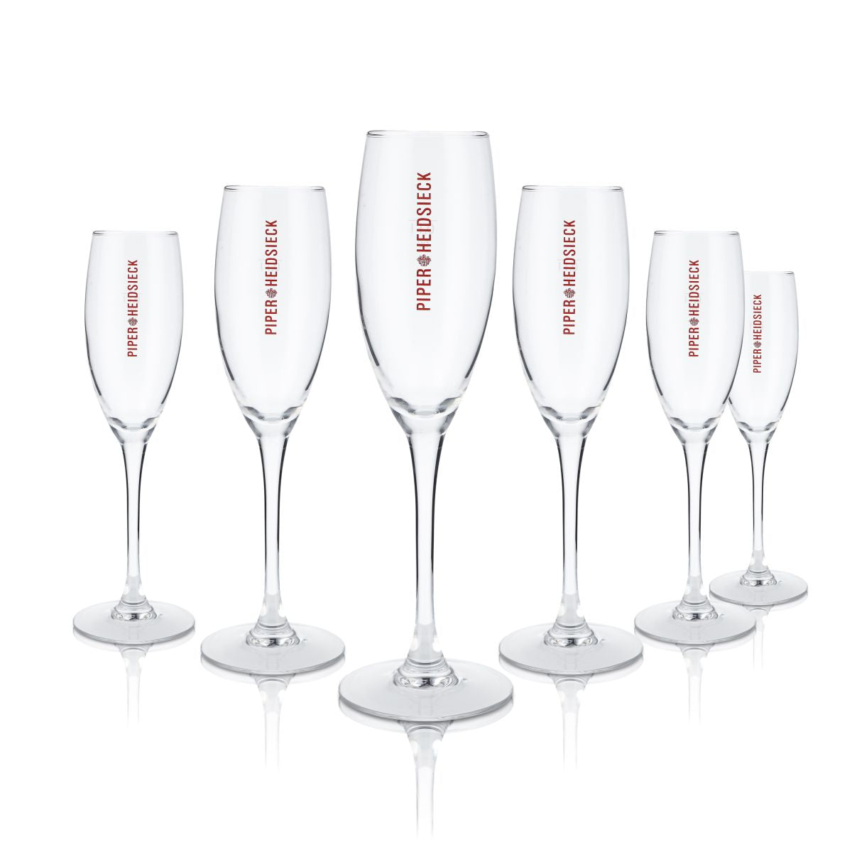 6x Piper Heidsieck Verres à champagne flûtes, 0,1 l