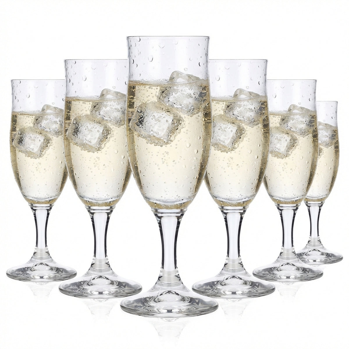6x PMS Verres à champagne Verres à flûte Verres à champagne Coupe à champagne 0,1 l