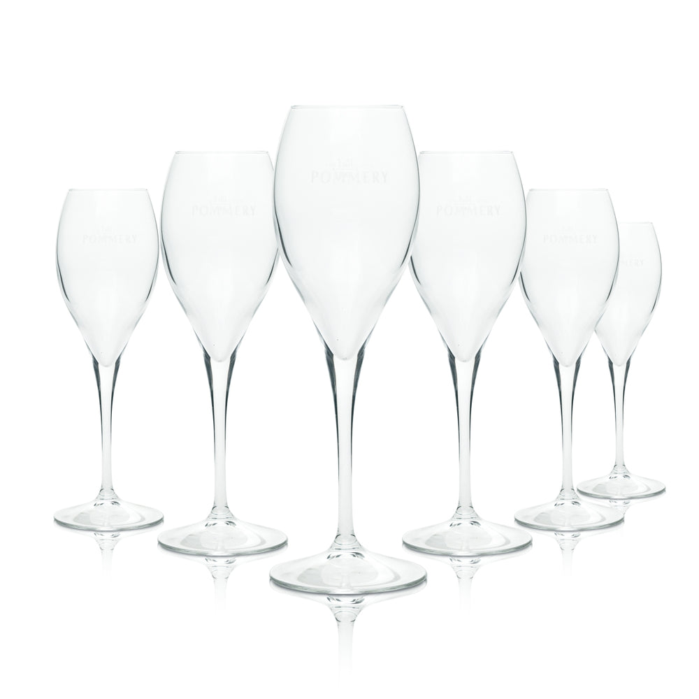 6x Verres à champagne Pommery 0,1 l Flûtes à champagne Verres à prosecco Verres à pied Bar