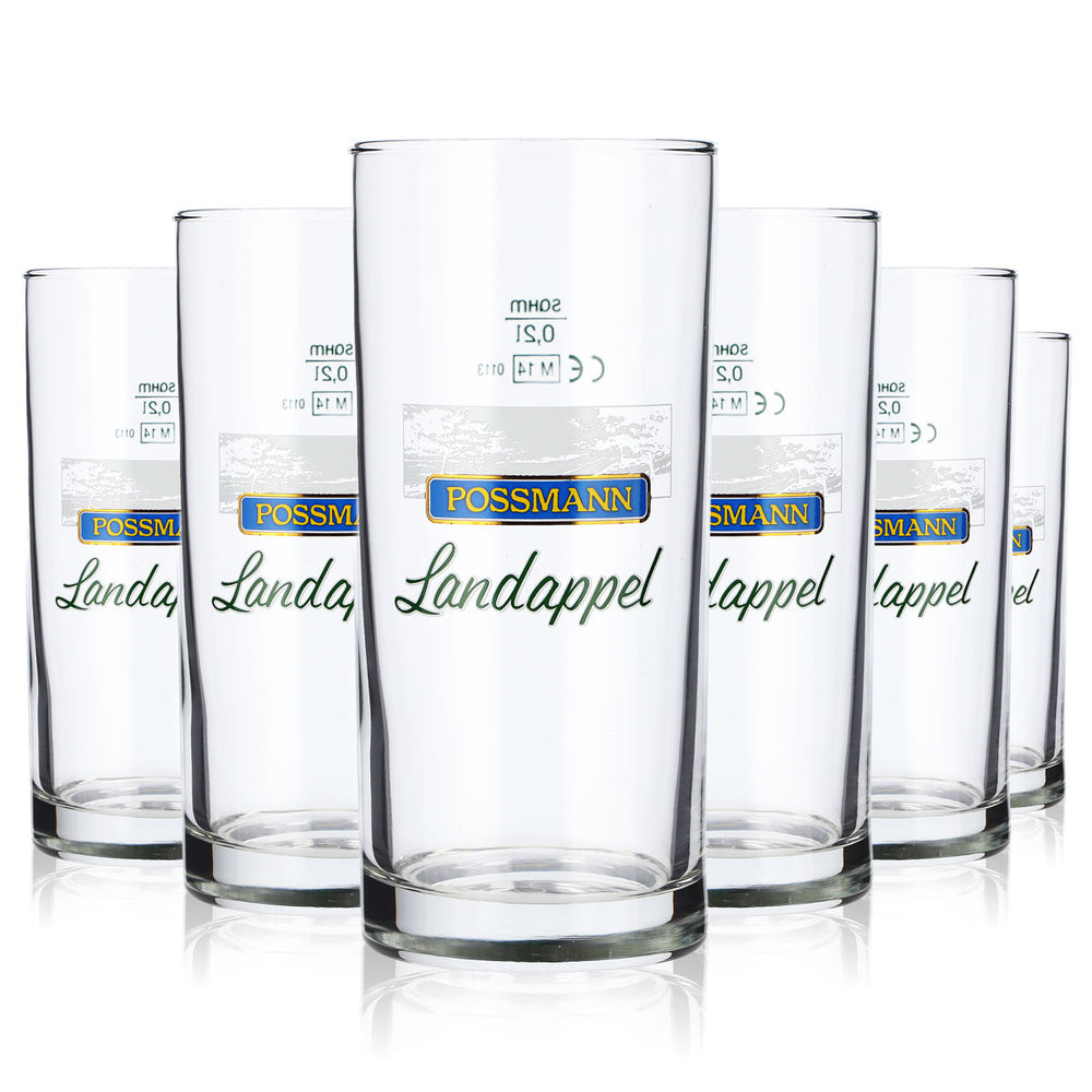 6 verres à cidre Possmann 0,2 l « Landappel Sahm »