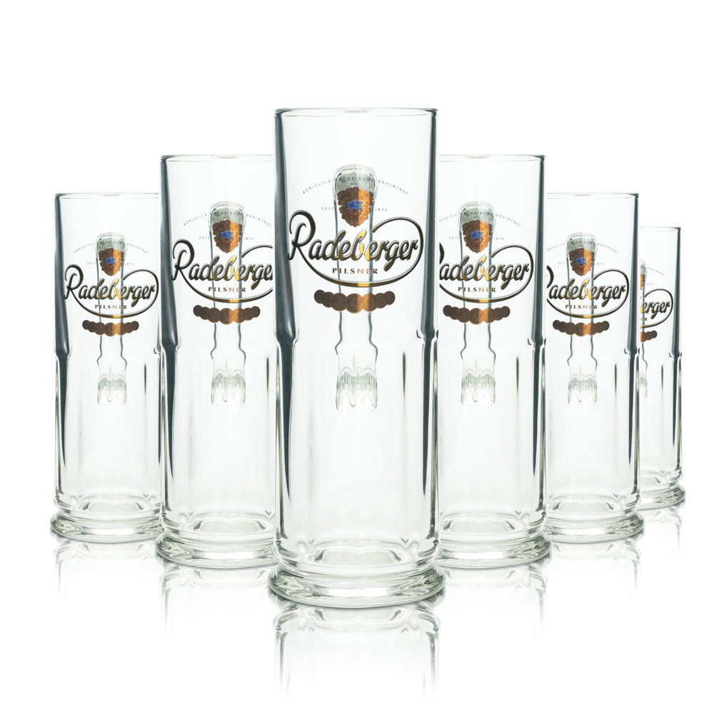 6 verres à bière Radeberger 0,5 l, chope Maximilian Seidel Sahm Henkel, verres à bière