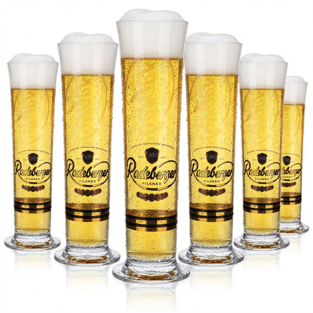 6 verres à bière Radeberger Verres à bière Verre droit 0,4 l Verre à bière Sahm