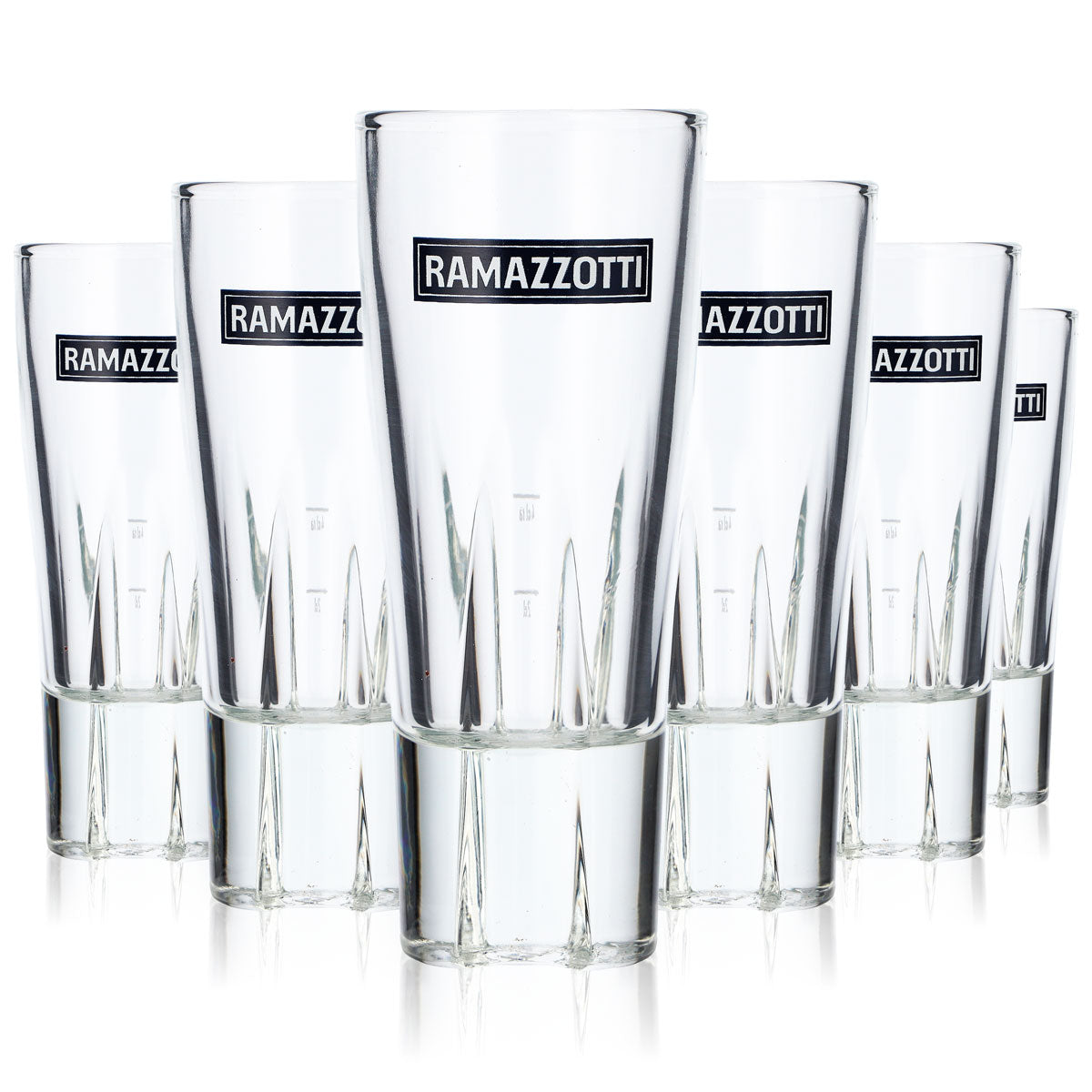 6 verres à liqueur Ramazzotti 0,15 l Verres à liqueur Verres à long drink Logo horizontal en haut