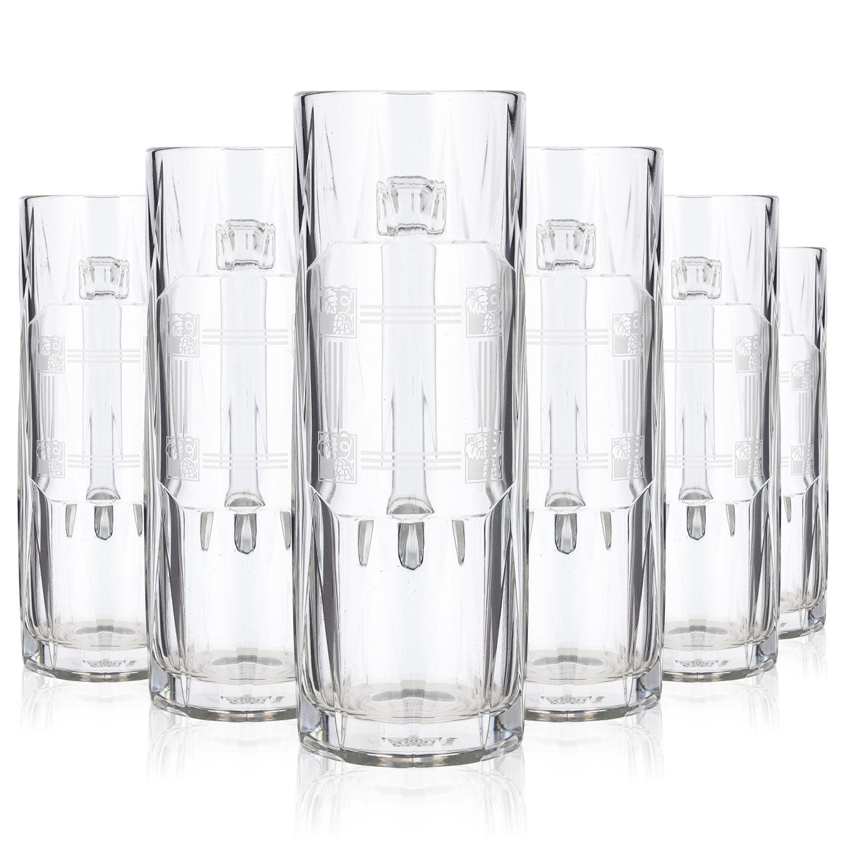 Lot de 6 verres à bière Rastal, 0,3 l, logo blanc