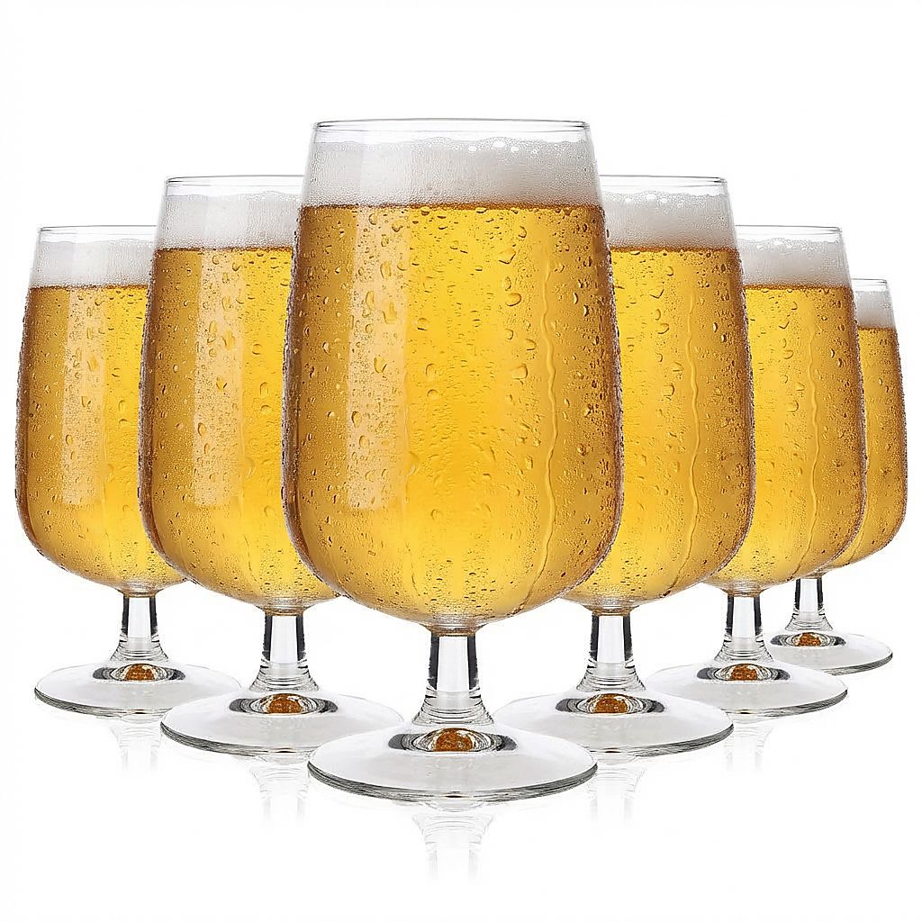 6 verres à bière Rastal 0,5 l, forme tulipe, verre universel sans logo, qualité restauration