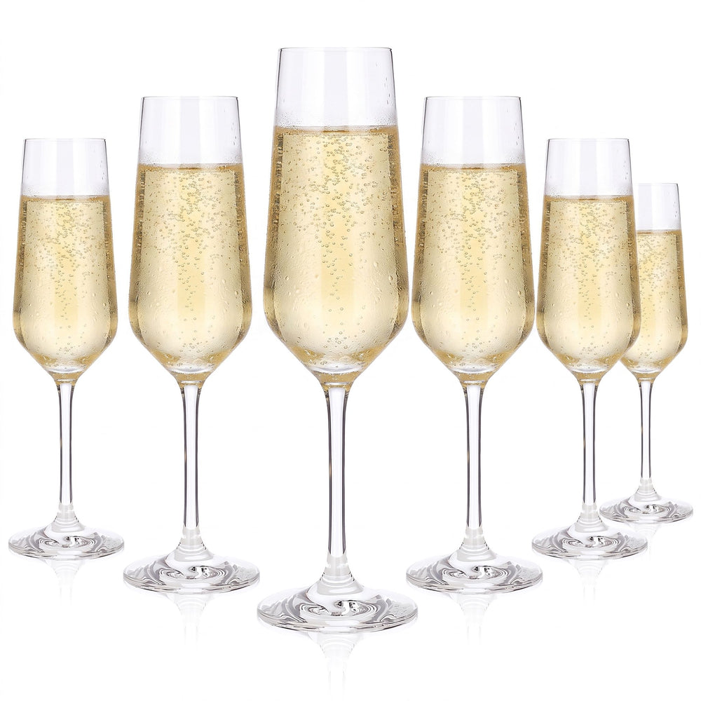 6 verres à champagne Rastal « Harmony 20 » en verre, 0,21 l