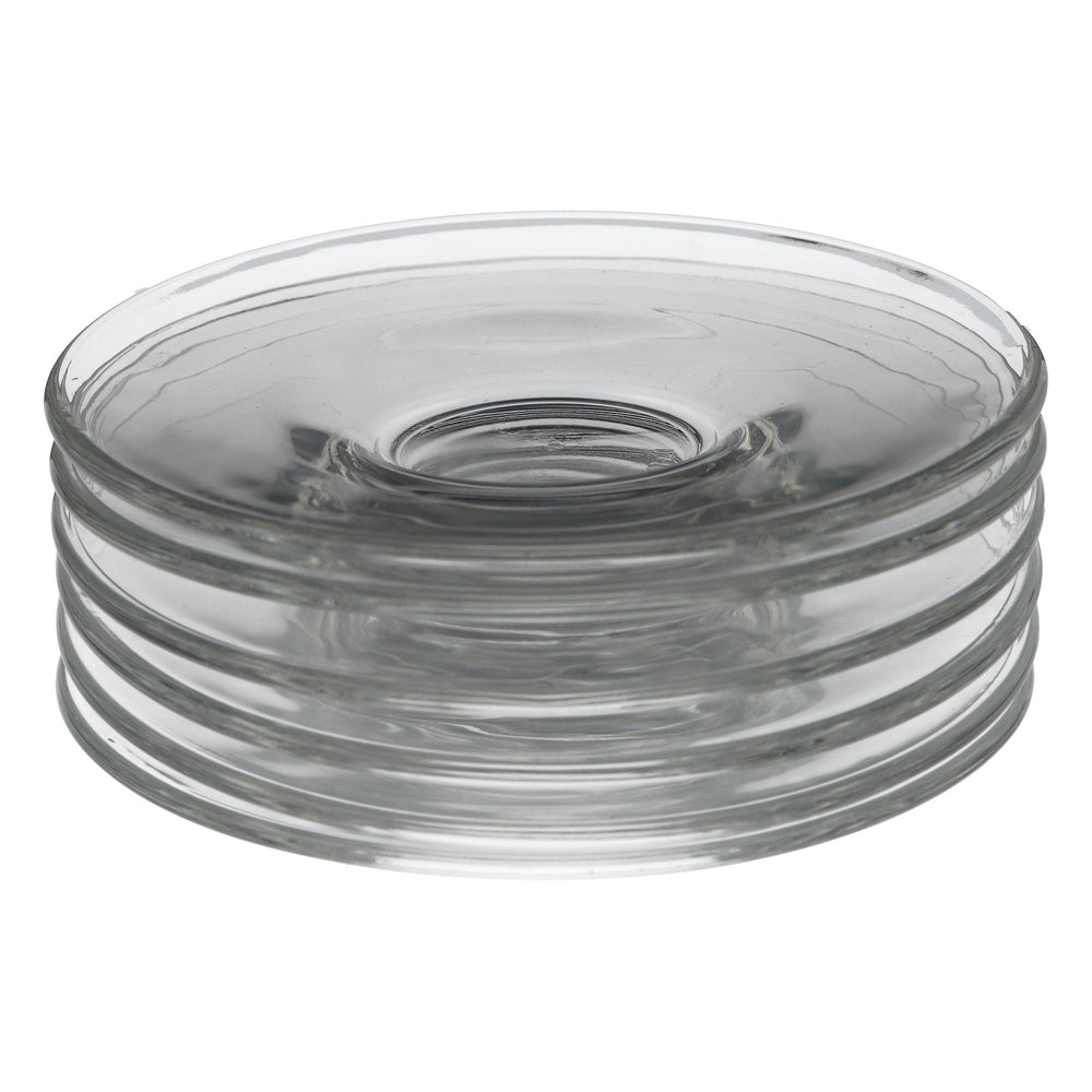 6 soucoupes en verre Rastal pour tasse à espresso Piattino transparent
