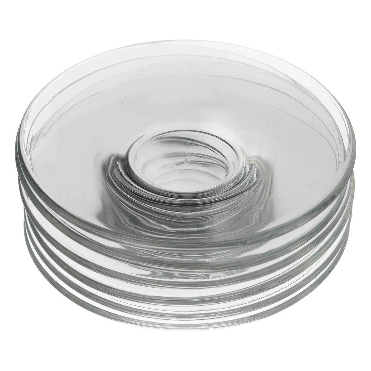 6 soucoupes en verre Rastal pour tasse à espresso Piattino transparent – Vue 2