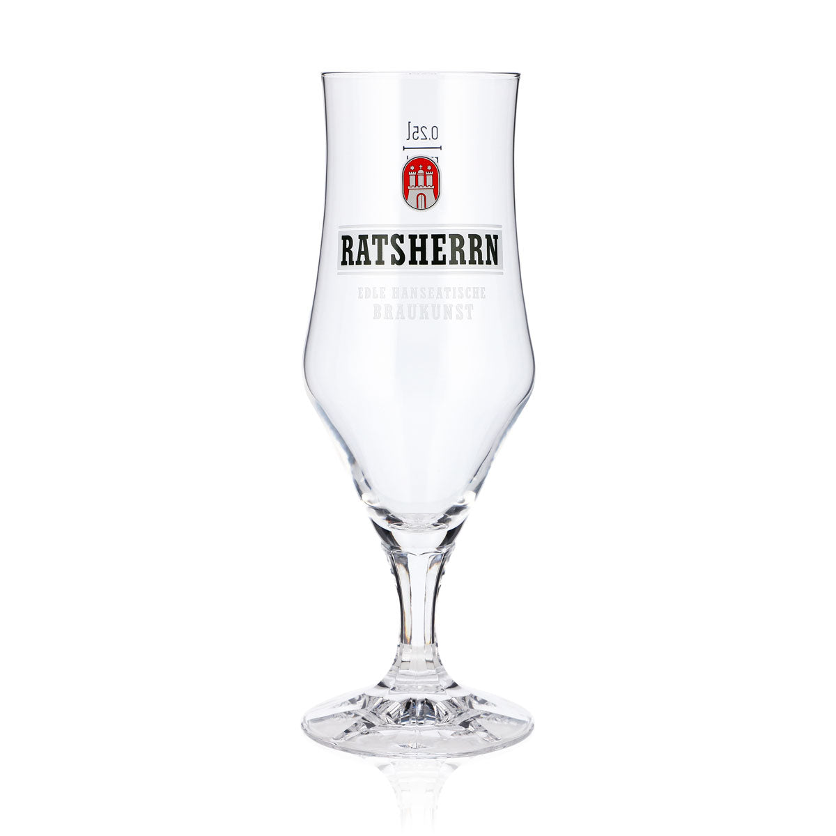 Lot de 6 verres à bière « Ratsherrn » de 0,25 l, forme coupe, logo blanc, verres à bière Rastal (lot de 6) – Vue 2