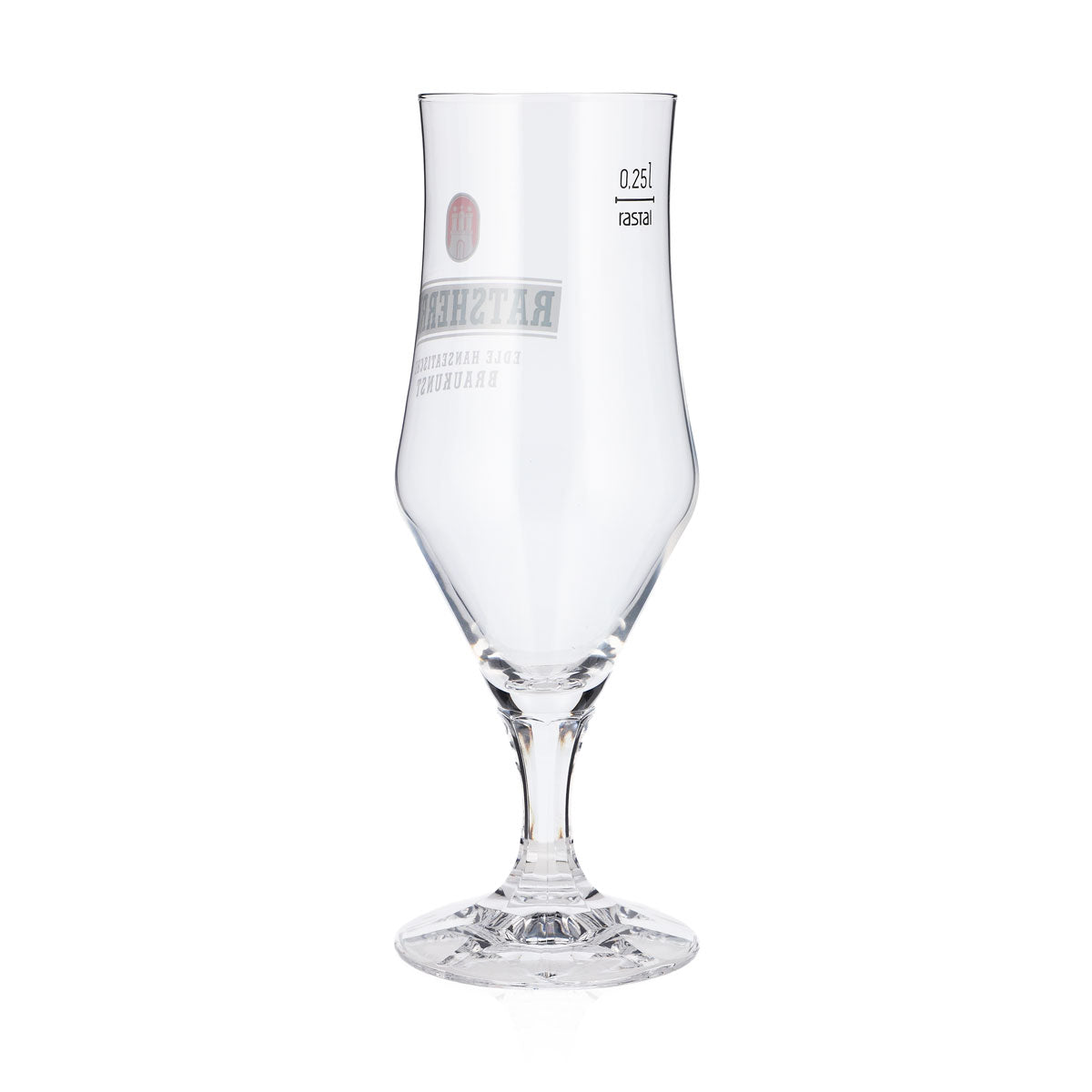 Lot de 6 verres à bière « Ratsherrn » de 0,25 l, forme coupe, logo blanc, verres à bière Rastal (lot de 6) – Vue 4