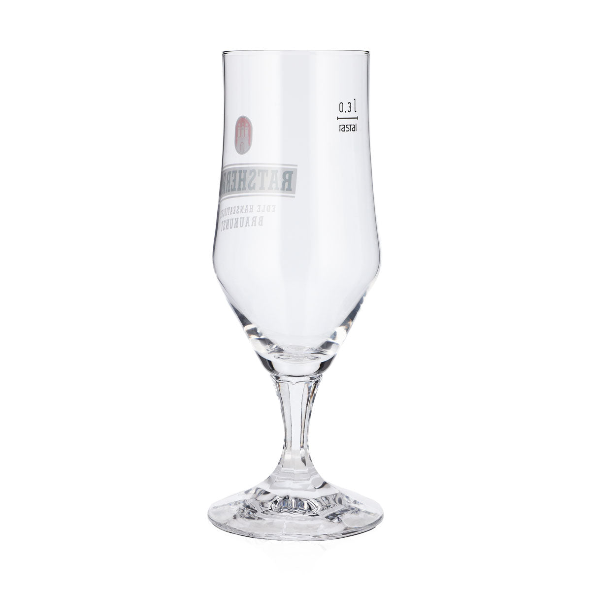 6 verres à bière « Ratsherrn » de 0,3 l, forme coupe, logo blanc, verre à bière Rastal, format pinte (lot de 6) – Vue 4