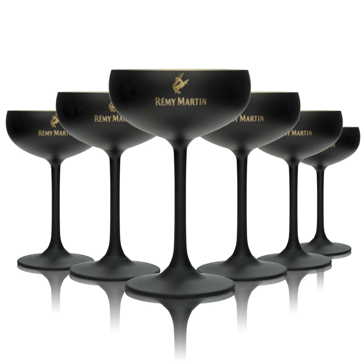 6x Verres à cognac Remy Martin Coupe à cocktail noir mat 0,1 l Verres à martini Coupette