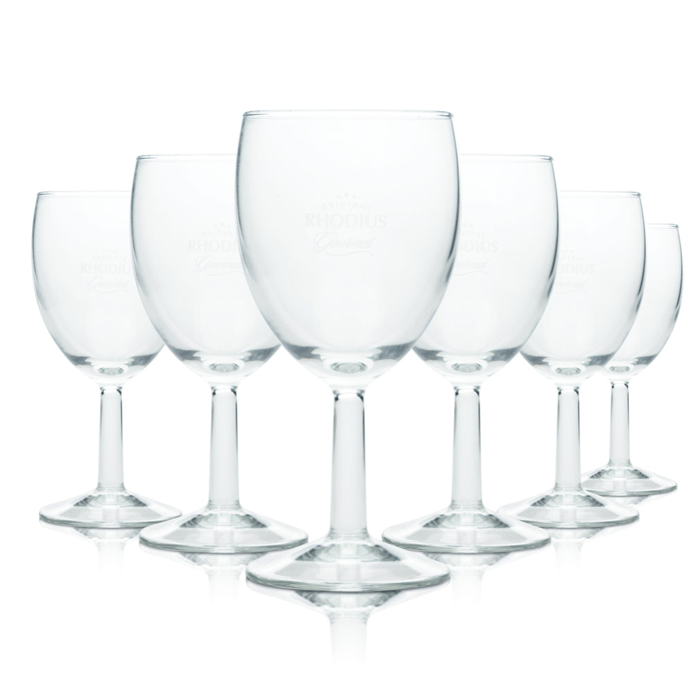 6 verres à eau Rhodius 0,2 l, forme tulipe, flûte, bar, gourmet, minéral