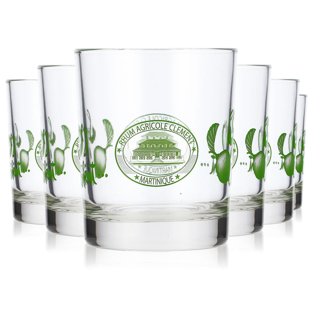 Lot de 6 verres à rhum Clement, verres à whisky Old Fashioned de 0,16 l (lot de 6)