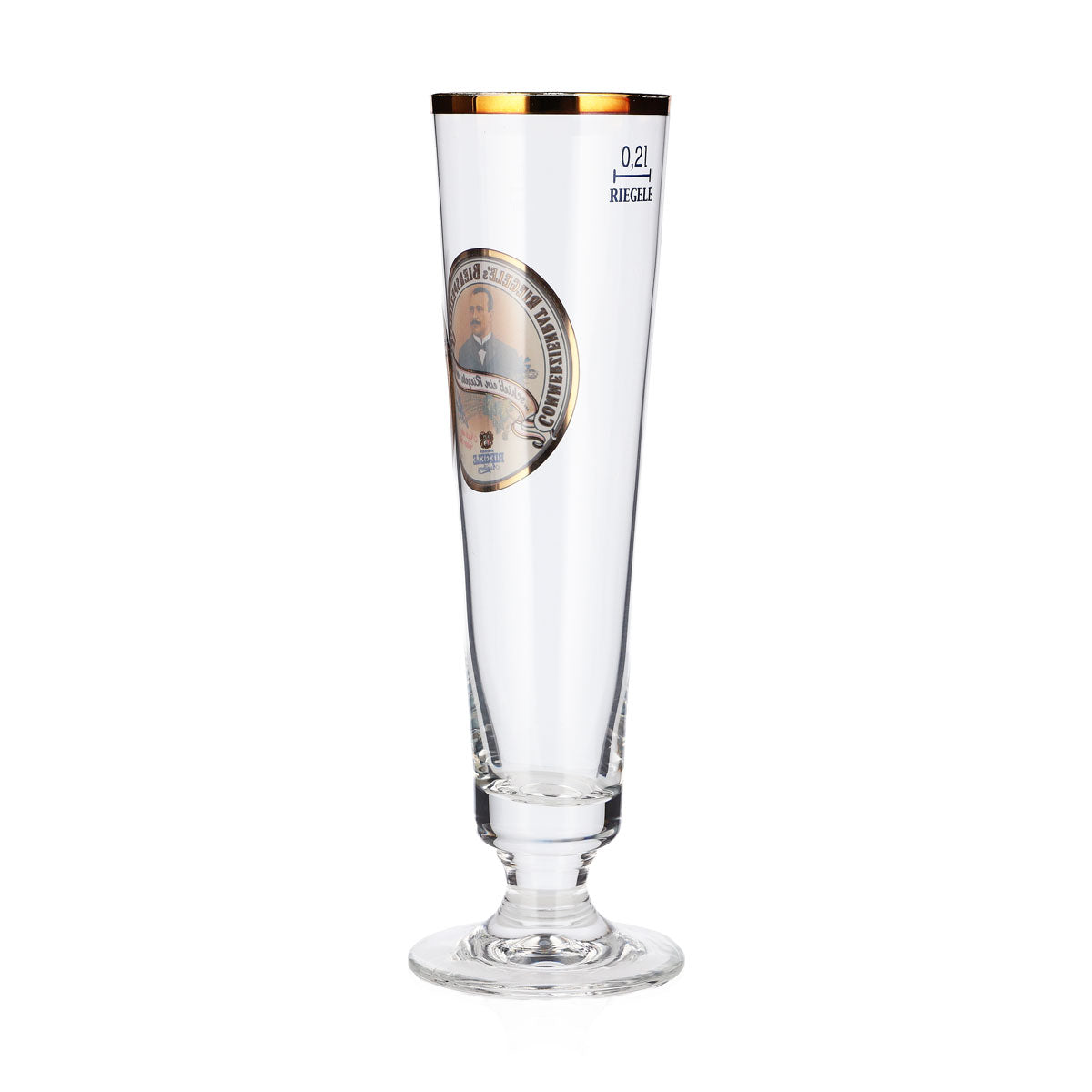 6 verres à bière Riegele de 0,2 l, forme coupe, avec portrait sur le logo rc – Vue 4