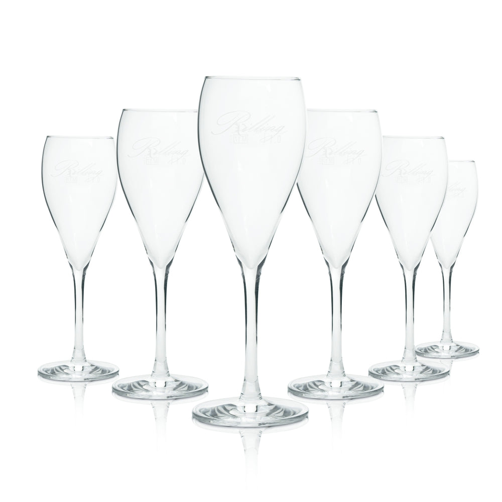 6x Rilling Verre 0,2 l Flûte à champagne Verres à pied Secco Champagne calibrés Gastronomie