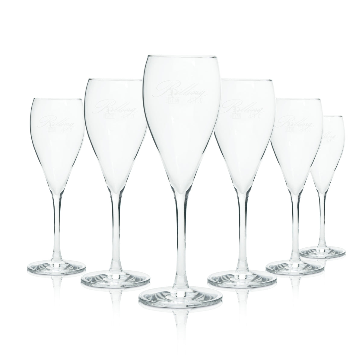 6x Rilling Verre 0,2 l Flûte à champagne Verres à pied Secco Champagne calibrés Gastronomie