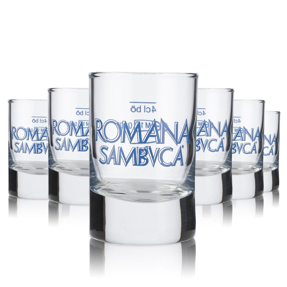 6x Verre à sambuca Romana 2 cl/4 cl Verre à shot Stamper Sambuca italienne