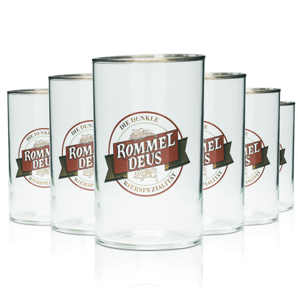 6 verres à bière Rommel Deus 0,2 l Willi Becher Verres à bord doré Spécialité de brasserie