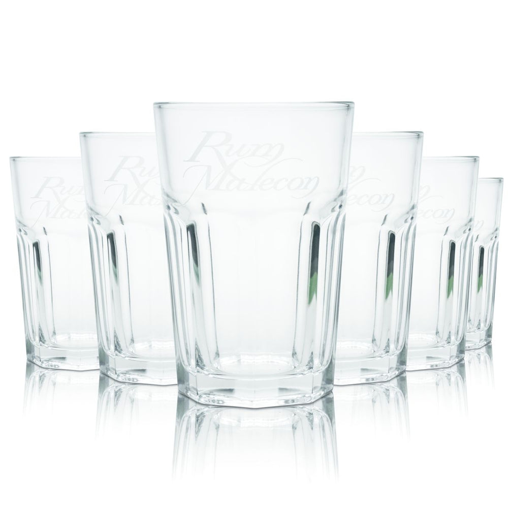 6x Ron Malecon Verre 0,33 l Verre à long drink Verre tumbler Verres à cocktail Set