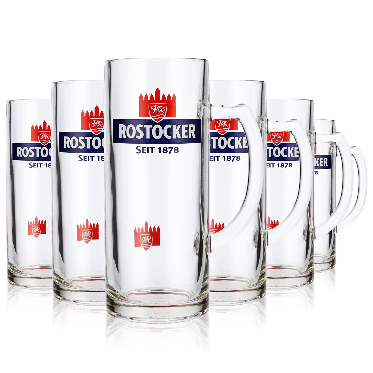6 chopes à bière Rostocker Bier Glas 0,5 l Exclusiv-Gutsherren Seidel Rastal