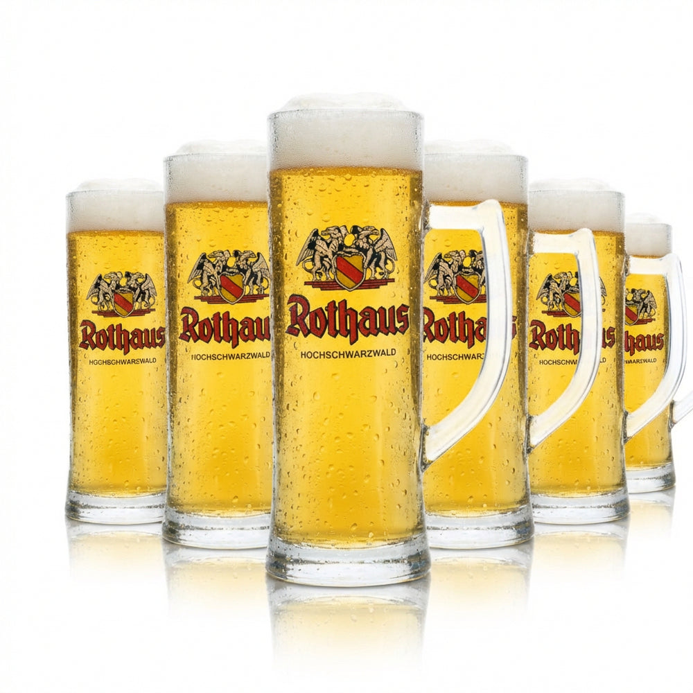 6 verres à bière Rothaus 0,5 l, chopes Badner Seidel, verres de brasserie Pils Zäpfle Gastro