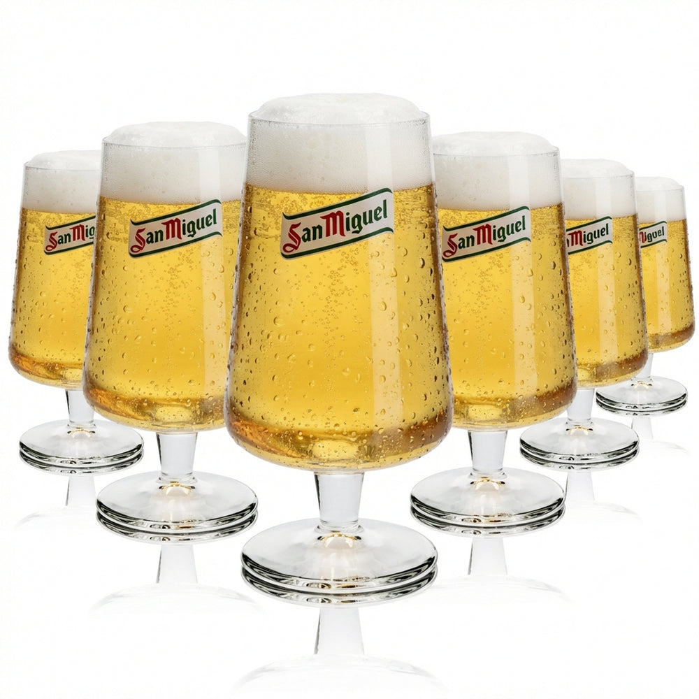 6 verres à bière San Miguel 0,25 l Copas Pokal