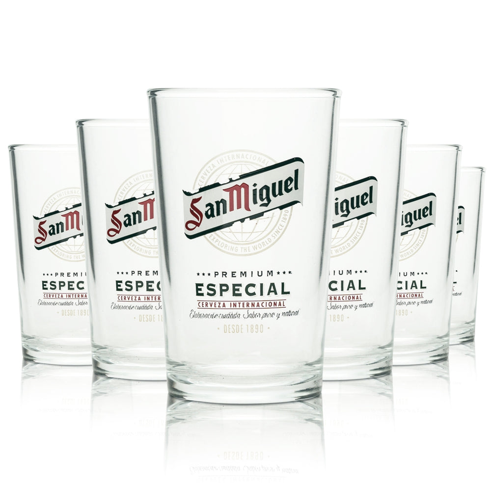 6 verres à bière San Miguel 0,2 l Verres à bière Especial Verres à espresso Cervaza Tumbler
