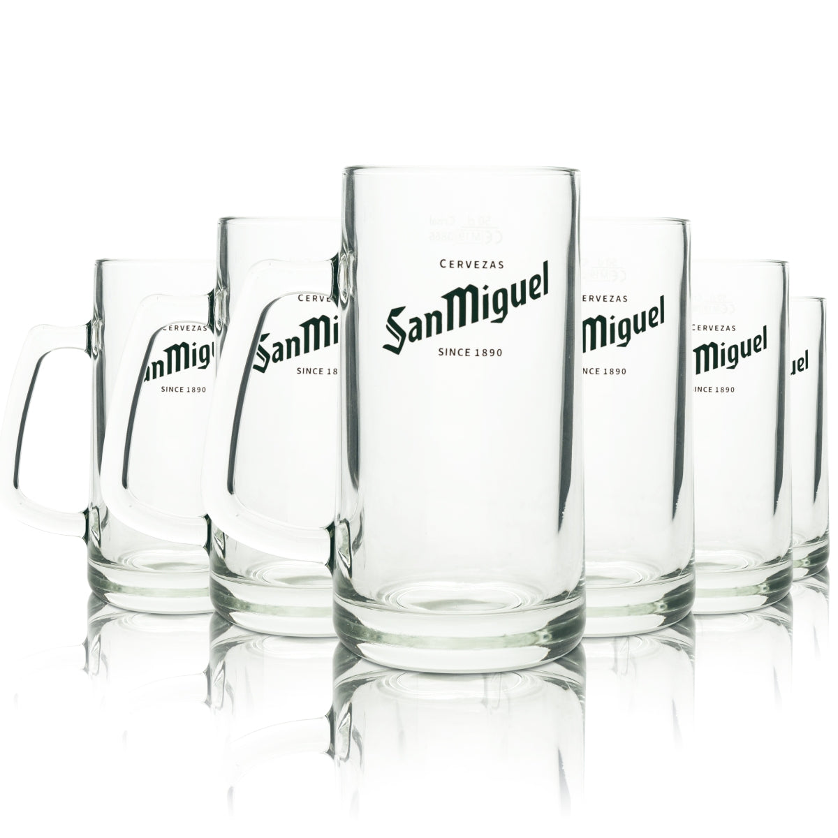 6x verre à bière San Miguel 0,5 l chope Seidel pint verres à bière Espagne Cerveza