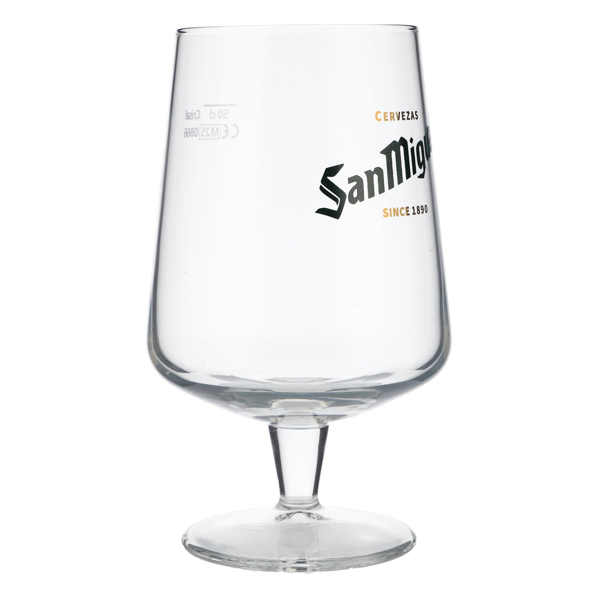 6 verres à bière San Miguel 0,5 l, forme bombée, logo vert – Vue 3