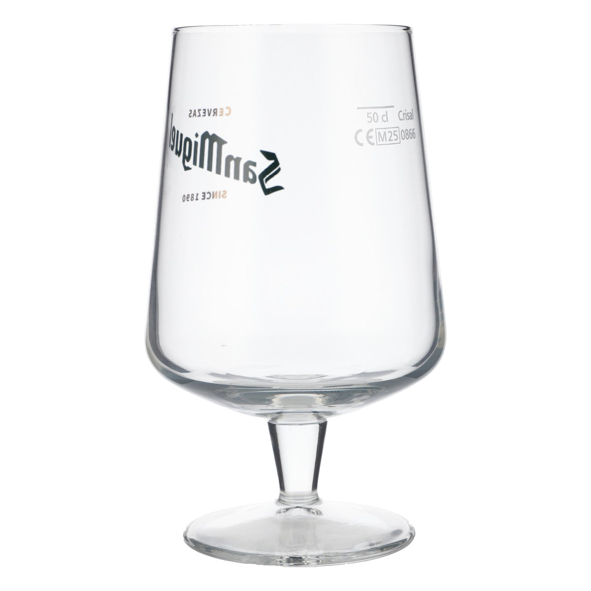 6 verres à bière San Miguel 0,5 l, forme bombée, logo vert – Vue 4