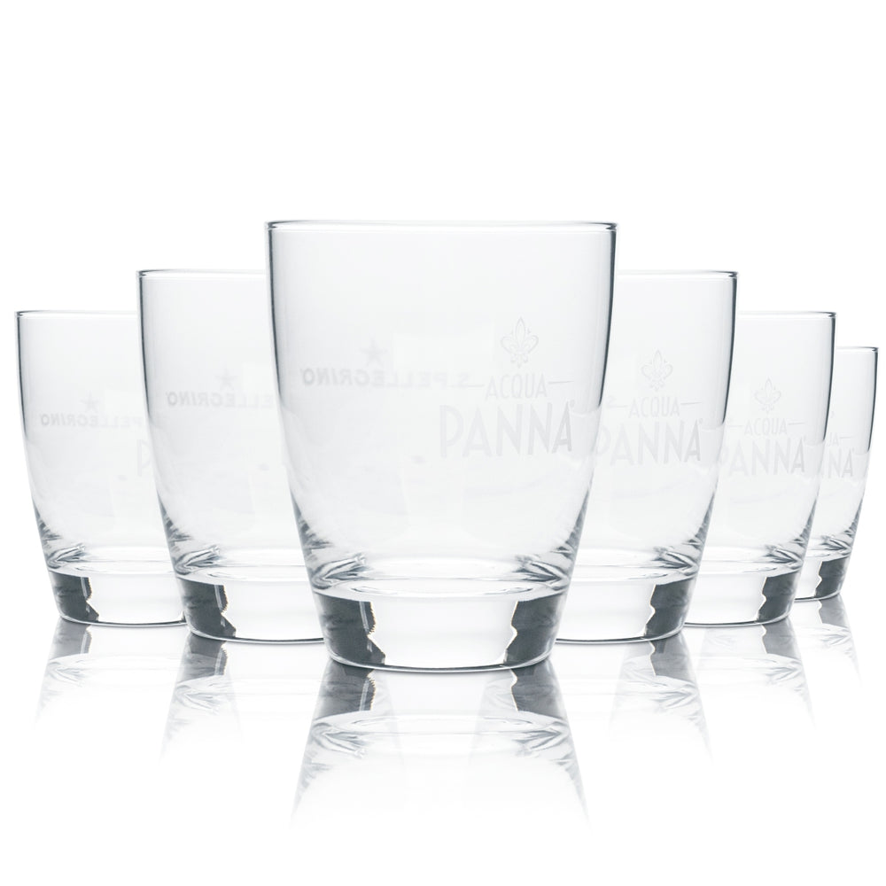 6x Verres à eau San Pellegrino 0,3 l Tumbler Acqua Pana Verres Gastro Bar IT