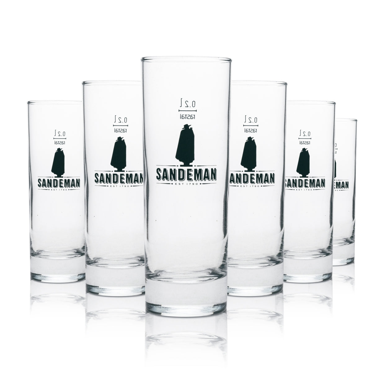 6 verres à vin Sandeman Verre à long drink 200 ml Logo noir