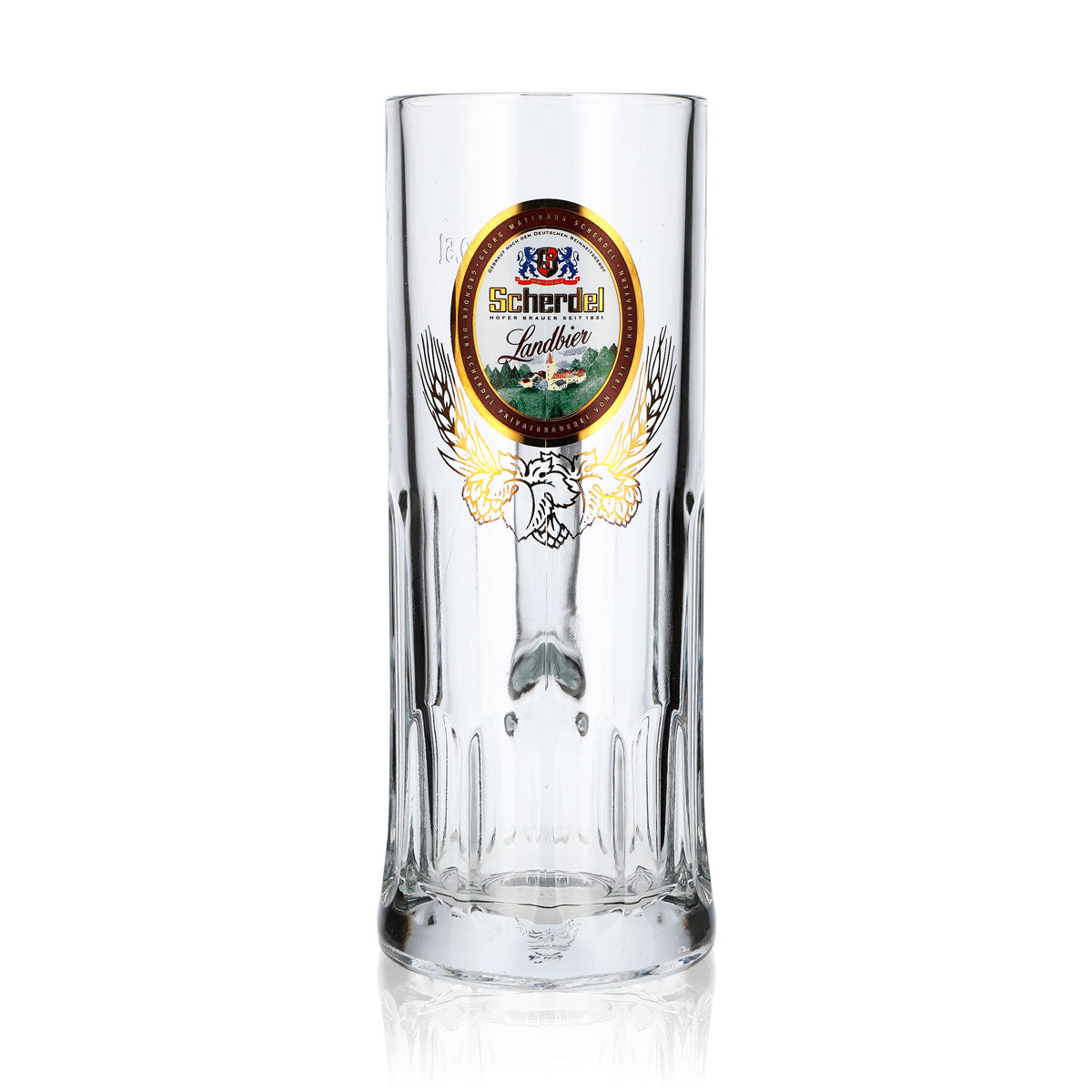 6 verres à bière Scherdel Bierseidel 0,5 l avec décor doré en relief – Vue 2