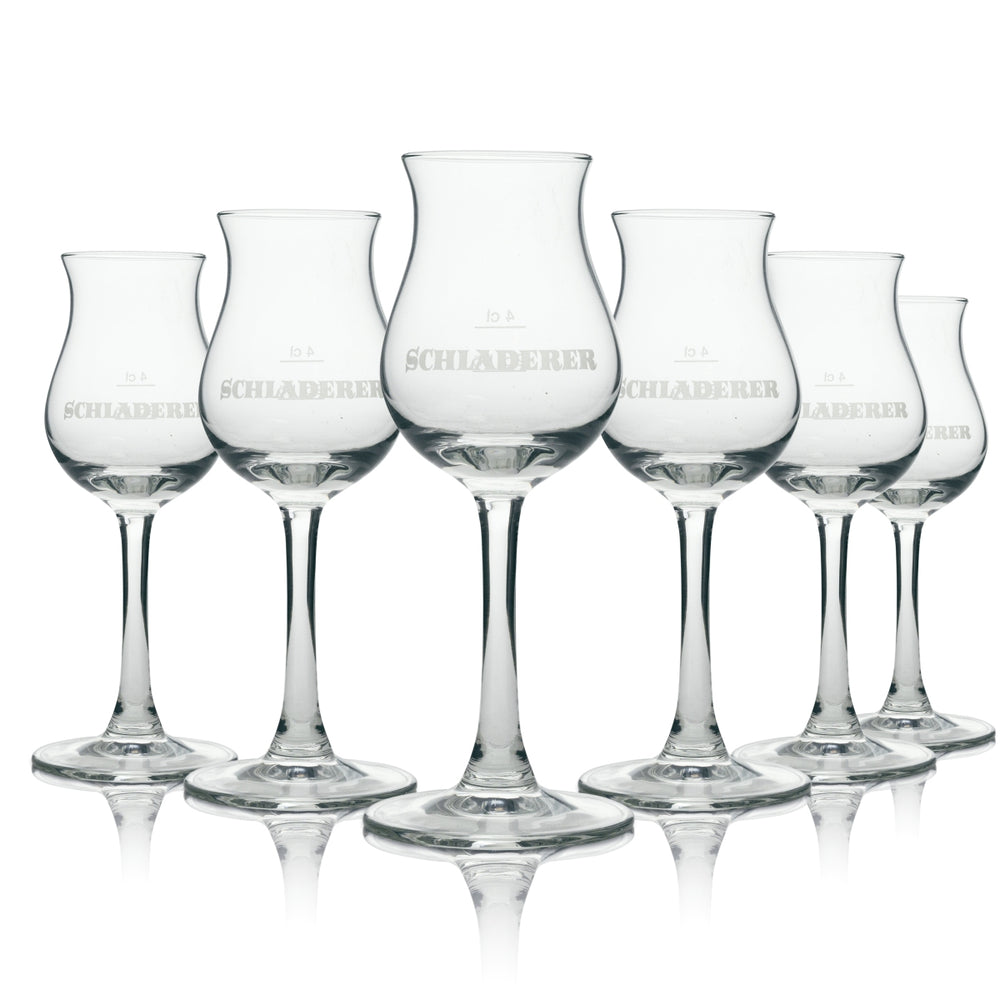 6 verres à schnaps Schladerer 2/4 cl