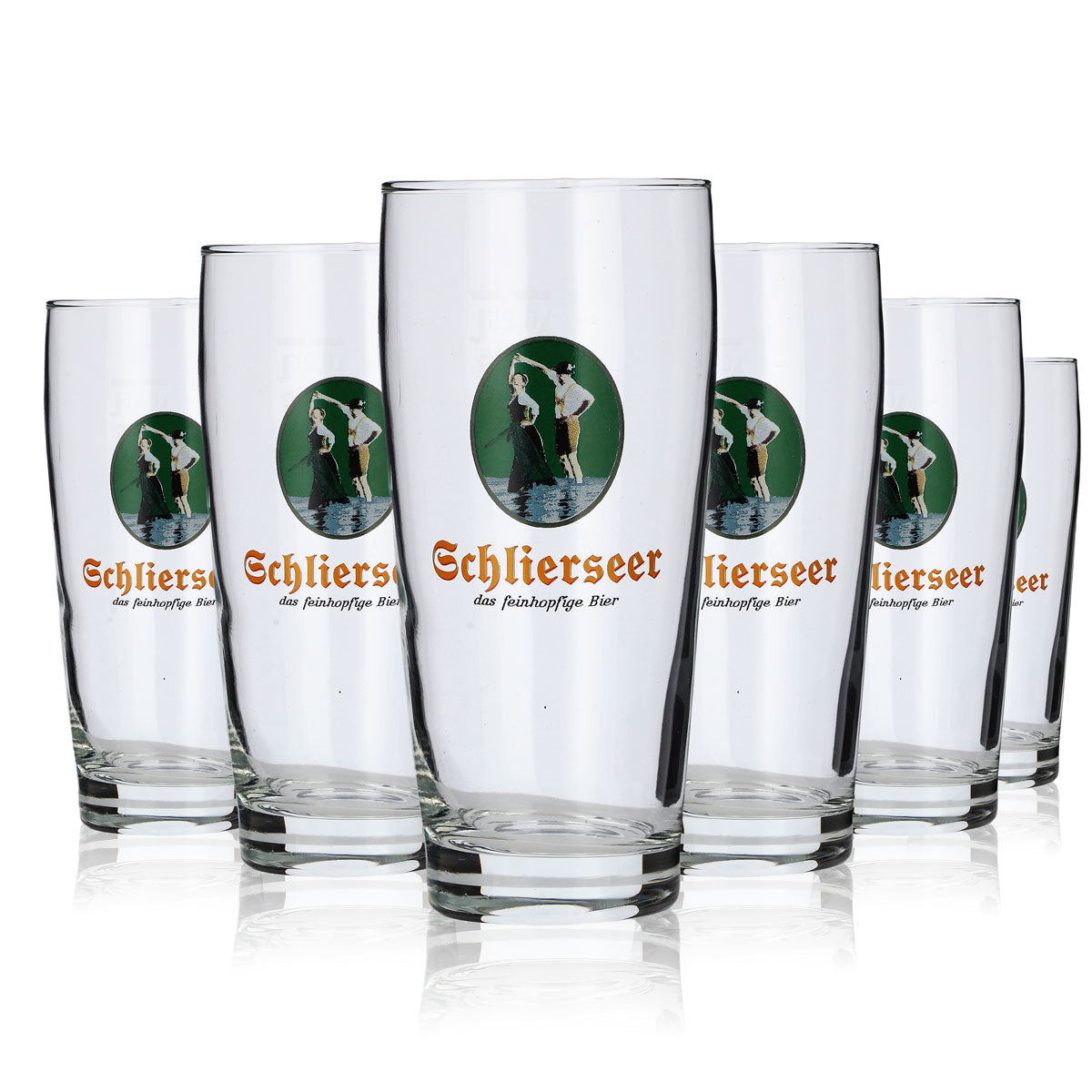6 verres Schlierseer 0,25 l Willibecher Kindl, ensemble de verres à bière blanche, brasserie bavaroise – Vue 5