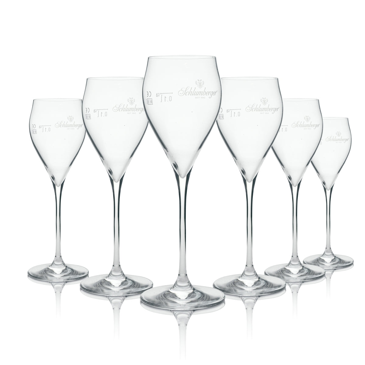 6 verres à prosecco Schlumberger Verre exclusif 0,1 l rastal