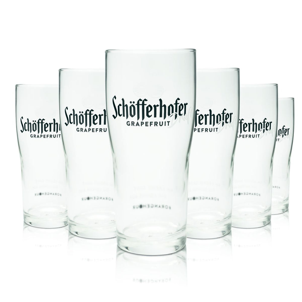 6 verres à bière Schöfferhofer 0,4 l Grapefruit Draft Highball Willi Becher, lot de verres