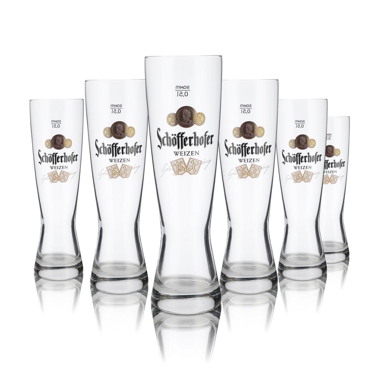 6 verres Schöfferhofer 0,5 l Verres à bière blanche Hefeweizen Set Brasserie Bavière
