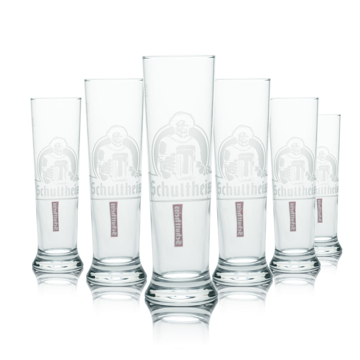 6 verres Schultheiss 0,3 l, verres à bière Pils, verres à bière Kindl Brauerei Gastro