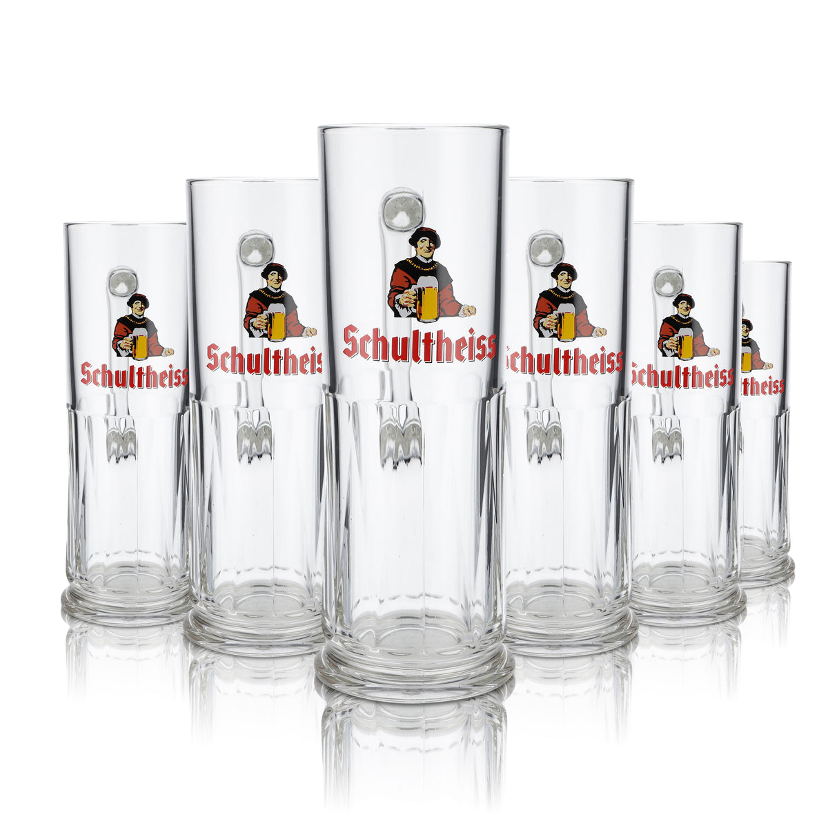 6x Schultheiss verre 0,4l chope à bière Humpen Seidel Set de verres de brasserie Gastro Chêne – Vue 4