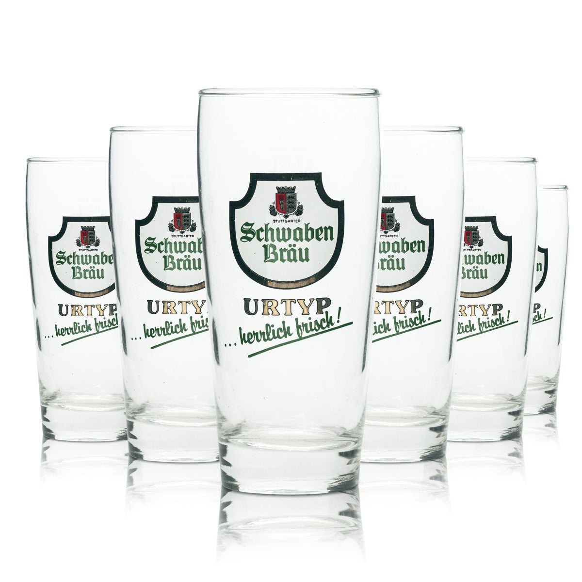 6 verres à bière Schwaben Bräu 0,25 l, modèle Urtyp Willi, verres Pils Export Schwaben