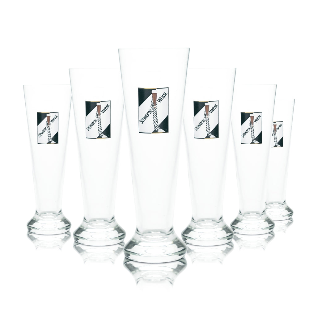 6 verres à bière blanche et noire 0,3 l, bière blanche, levure de blé, verres Hofbräu Bayern