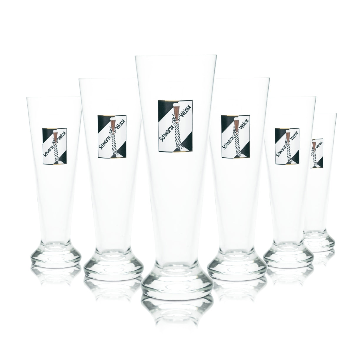6 verres à bière blanche et noire 0,3 l, bière blanche, levure de blé, verres Hofbräu Bayern