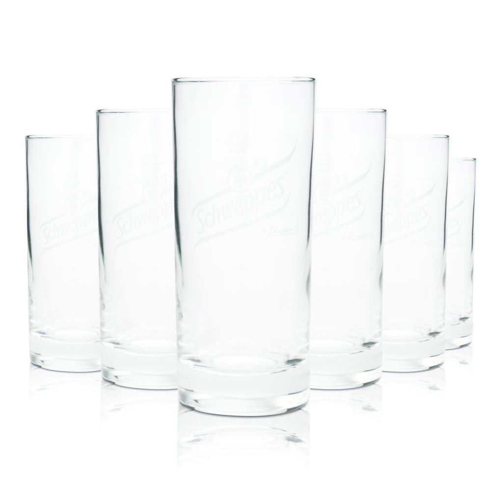 6 verres Schweppes 0,2 l Verres à long drink Verres à boire Verres à limonade Verres à boissons non alcoolisées