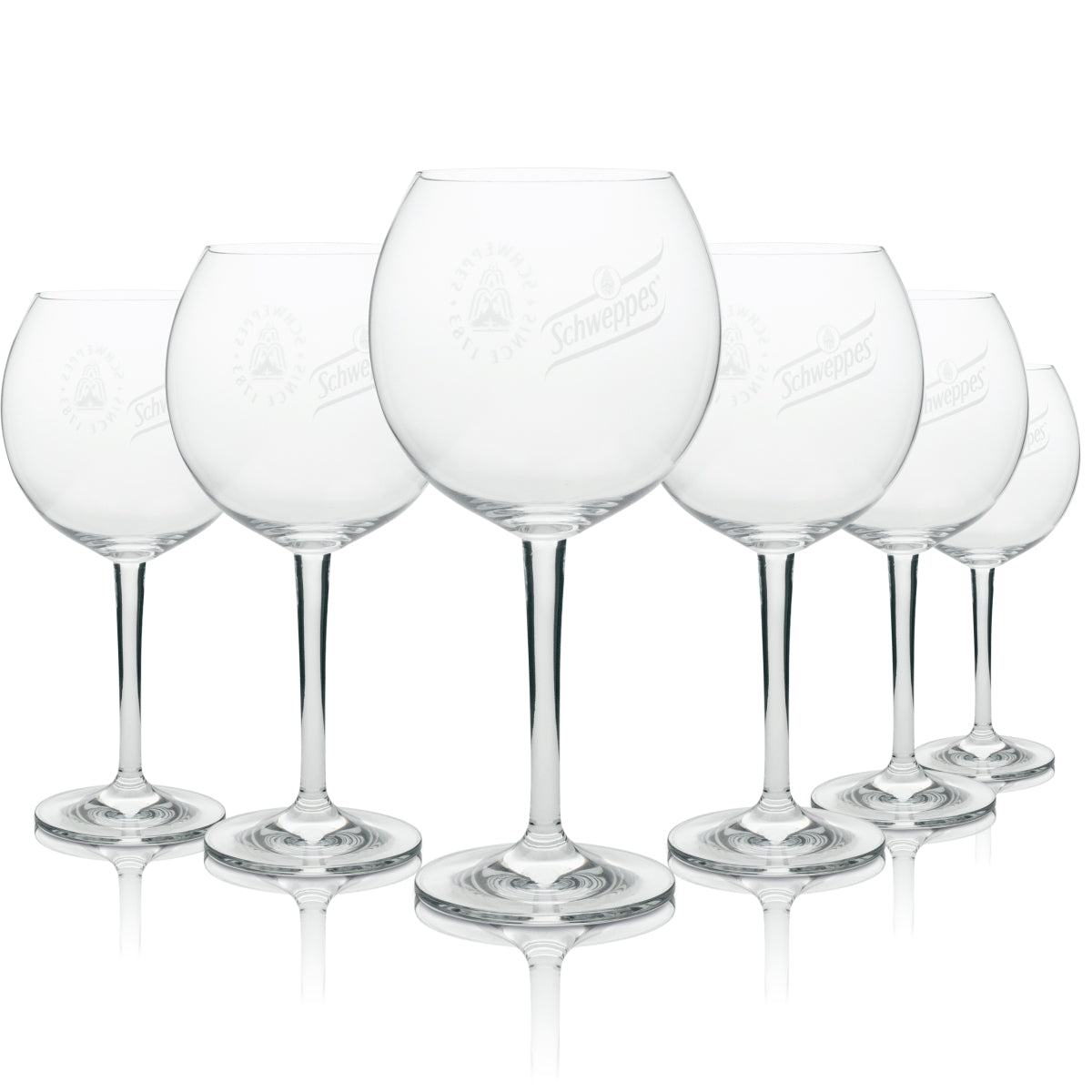 6 verres à soda Schweppes en verre ballon Ritzenhoff