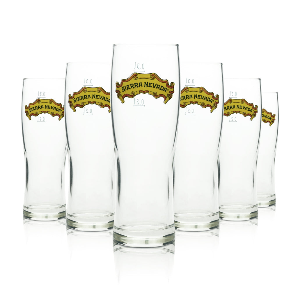 6 verres à bière Sierra Nevada 0,3 l, verres American Pint, verres à bière Craft Texas